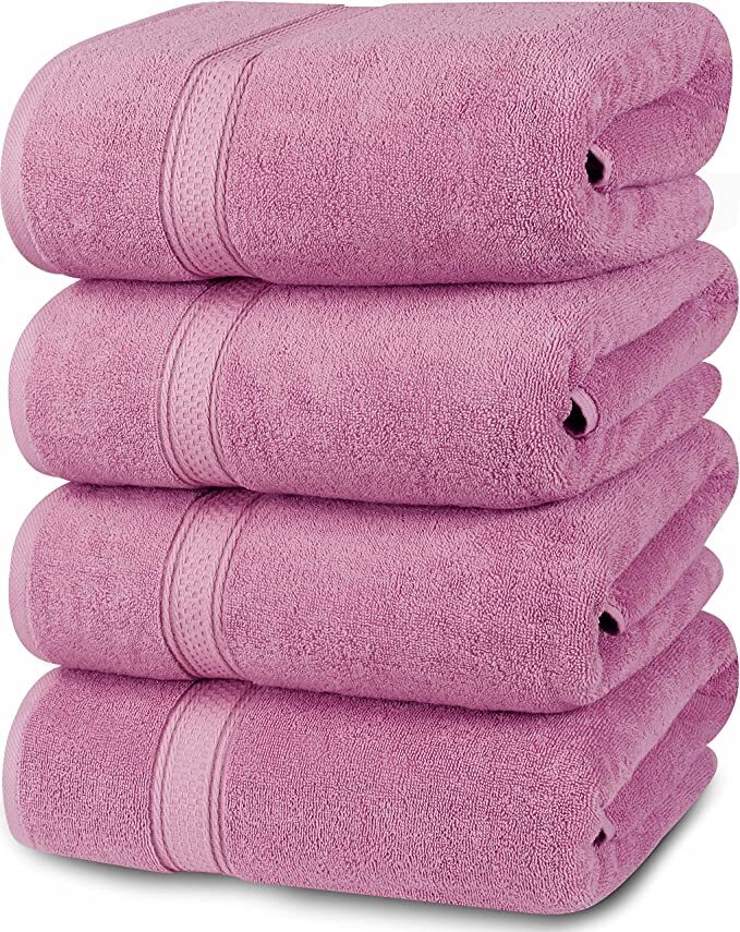 Luxury Bath Towels Pack of 4 27×54 Inches Cotton Soft 600 GSM Utopia Towels