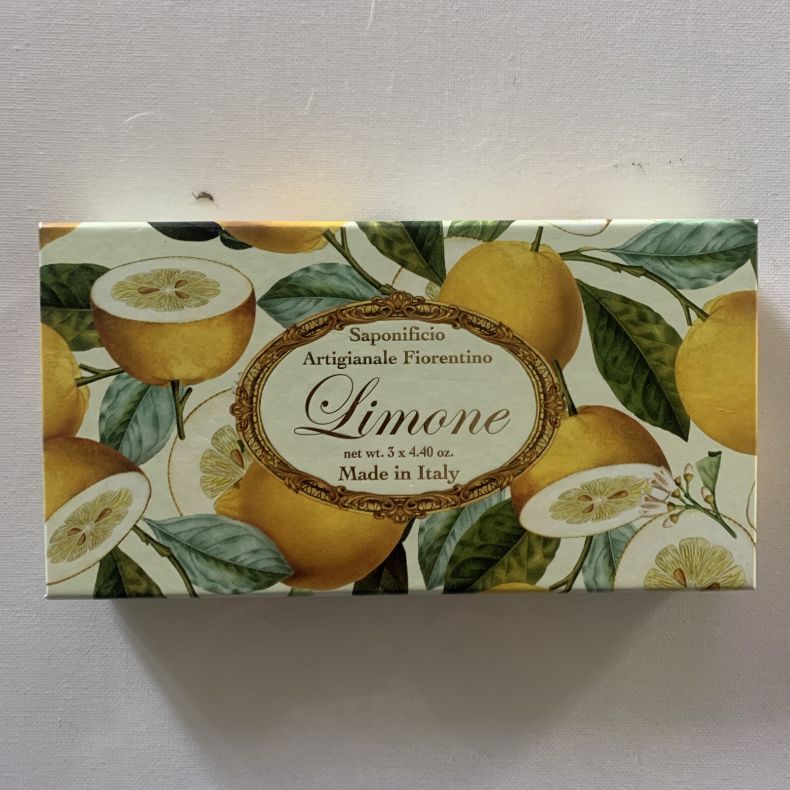 Saponificio Artigianale Fiorentino Italian Limone Soap 3 Pack 4.40 oz. NEW