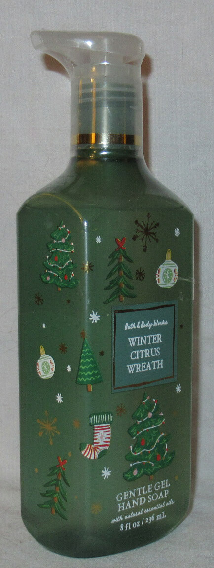 Bath & Body Works Gentle Gel Hand Soap Lot Set of 2 WINTER CITRUS WREATH