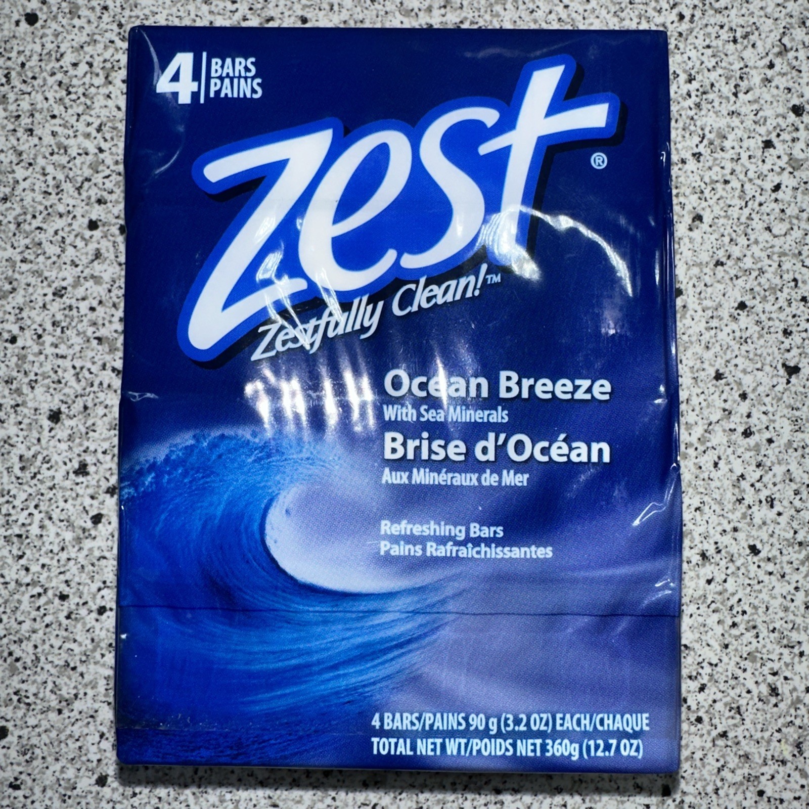 Zest Ocean Breeze Bar Soap Refreshing Clean Scent W Sea Minerals 4 Pack Sealed