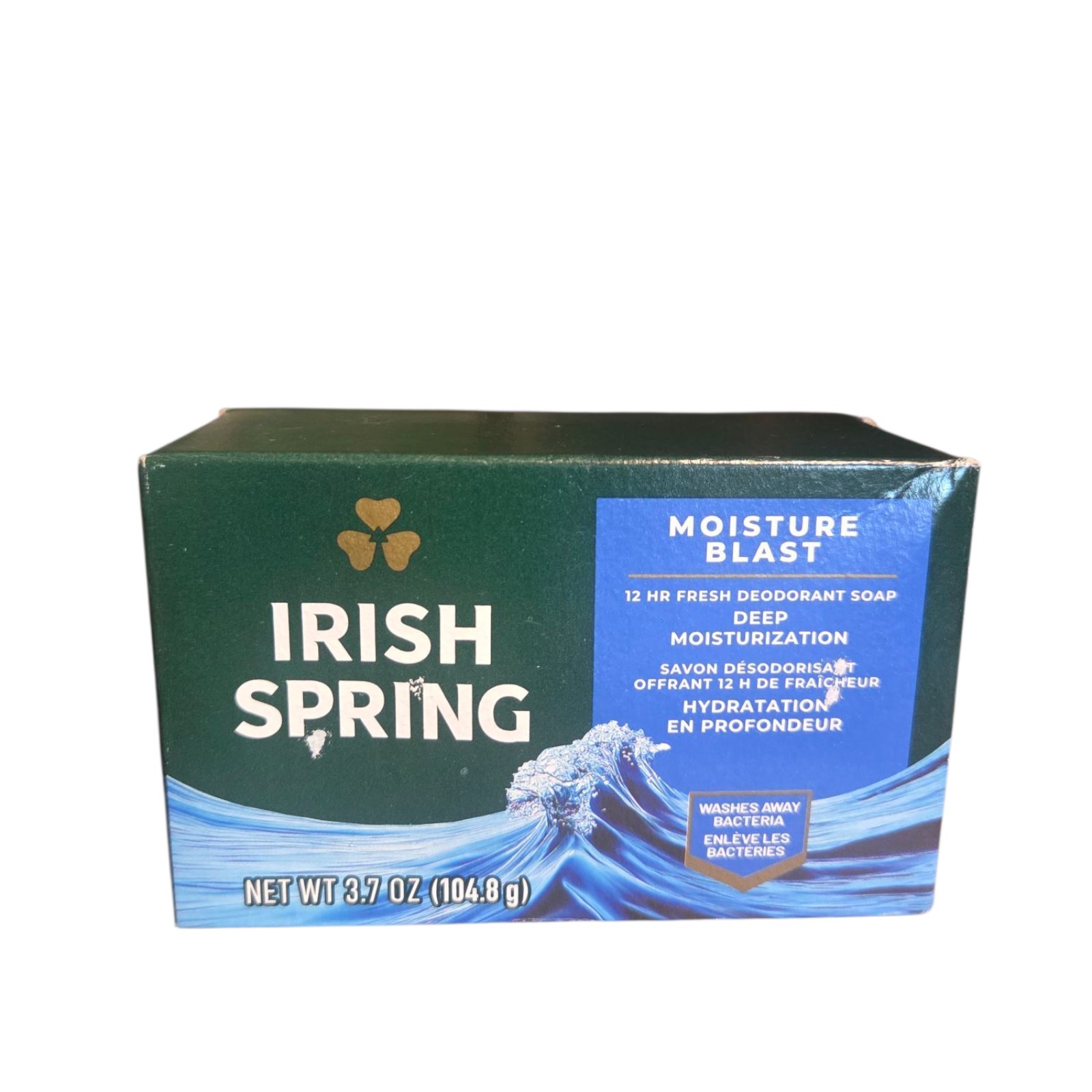 3 Irish Spring Moisture Blast Soap 3.7oz 12hr Fresh Mens Deoderant Hydration
