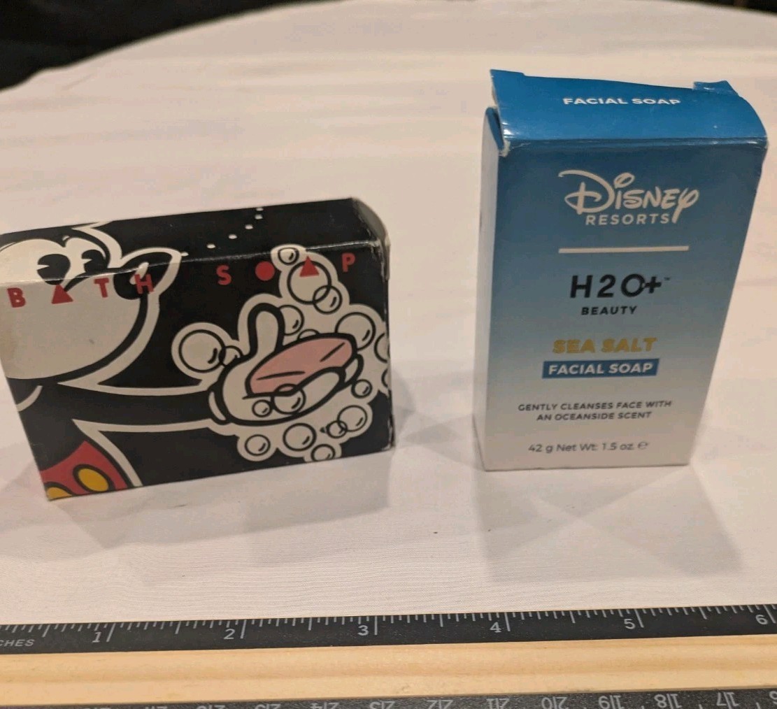 2 Bars Vintage Walt Disney Resort Mickey Mouse Bath Bar Soap 3oz Unused 1.5 New