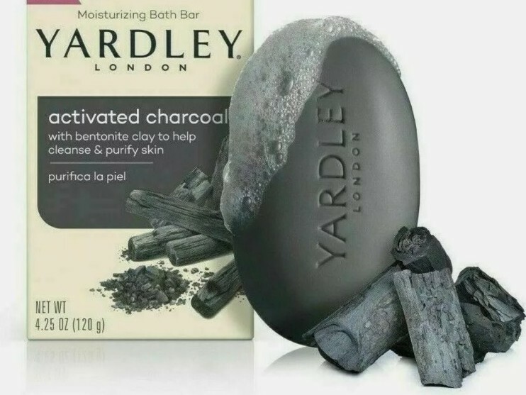 Yardley London Activated Charcoal Moisturizing Purifying Bath Bar Soap 4.25oz