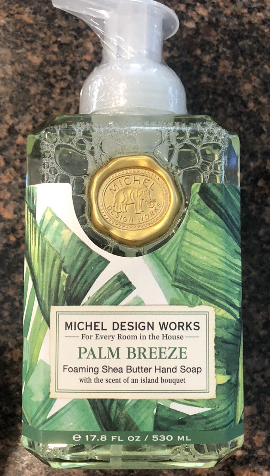 SHEA BUTTER FOAMING HAND SOAP Palm Breeze Michel Design Works 17.8 Oz