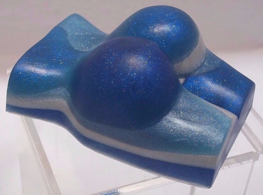Once in a Blue Moon,silver&blue butt soap scented w/ Donna Karan’s Cashmere