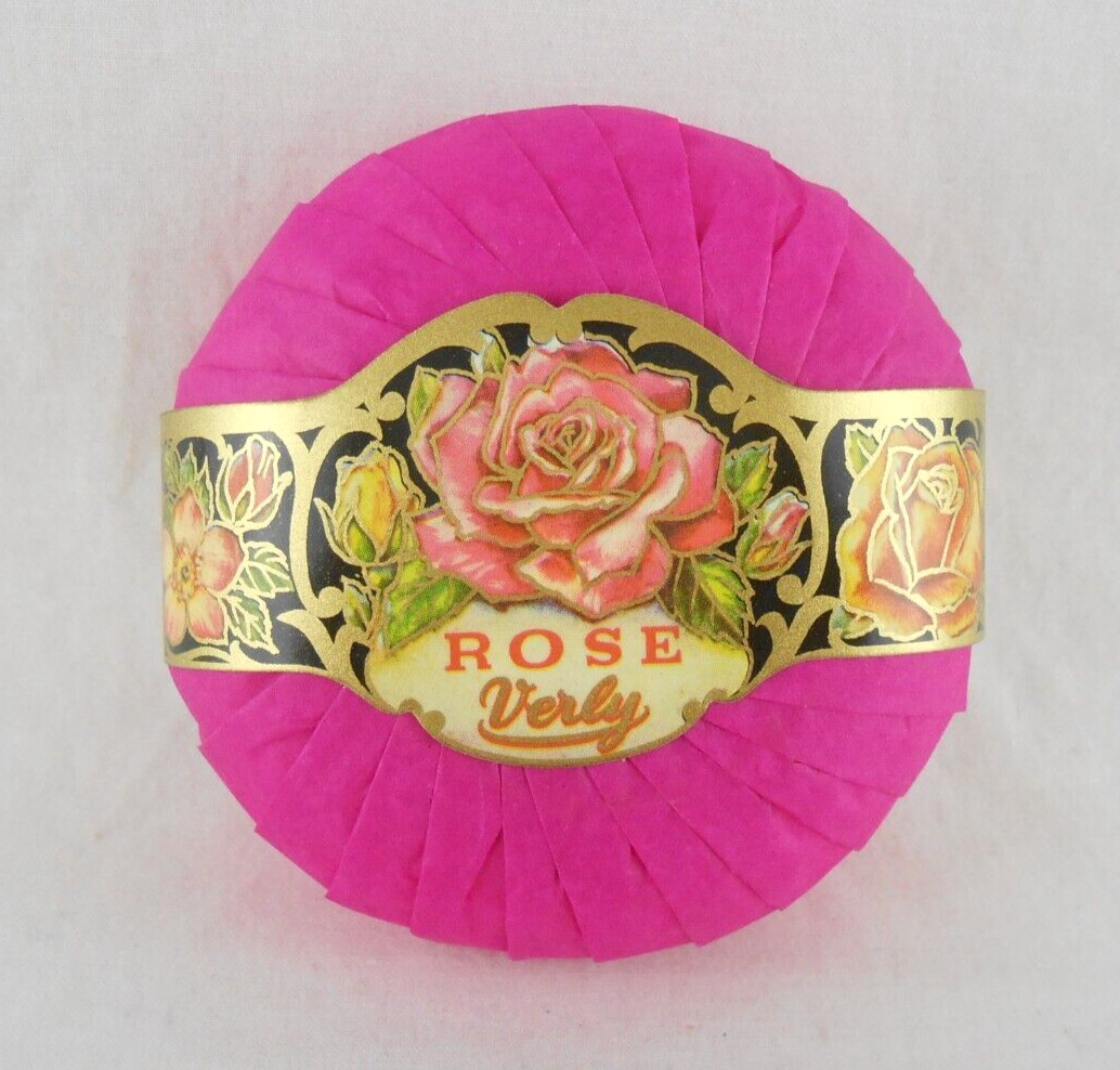 Verly Berlin Rose Luxury Vintage Perfumed Soap Rose 2 Cakes 5.2 oz New