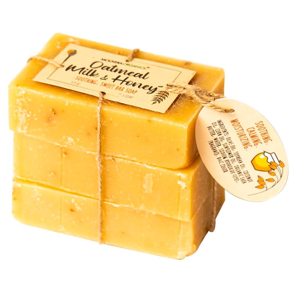 Handmade Oatmeal Milk and Honey Bar Soap (3 Count) – Soothing Face and body