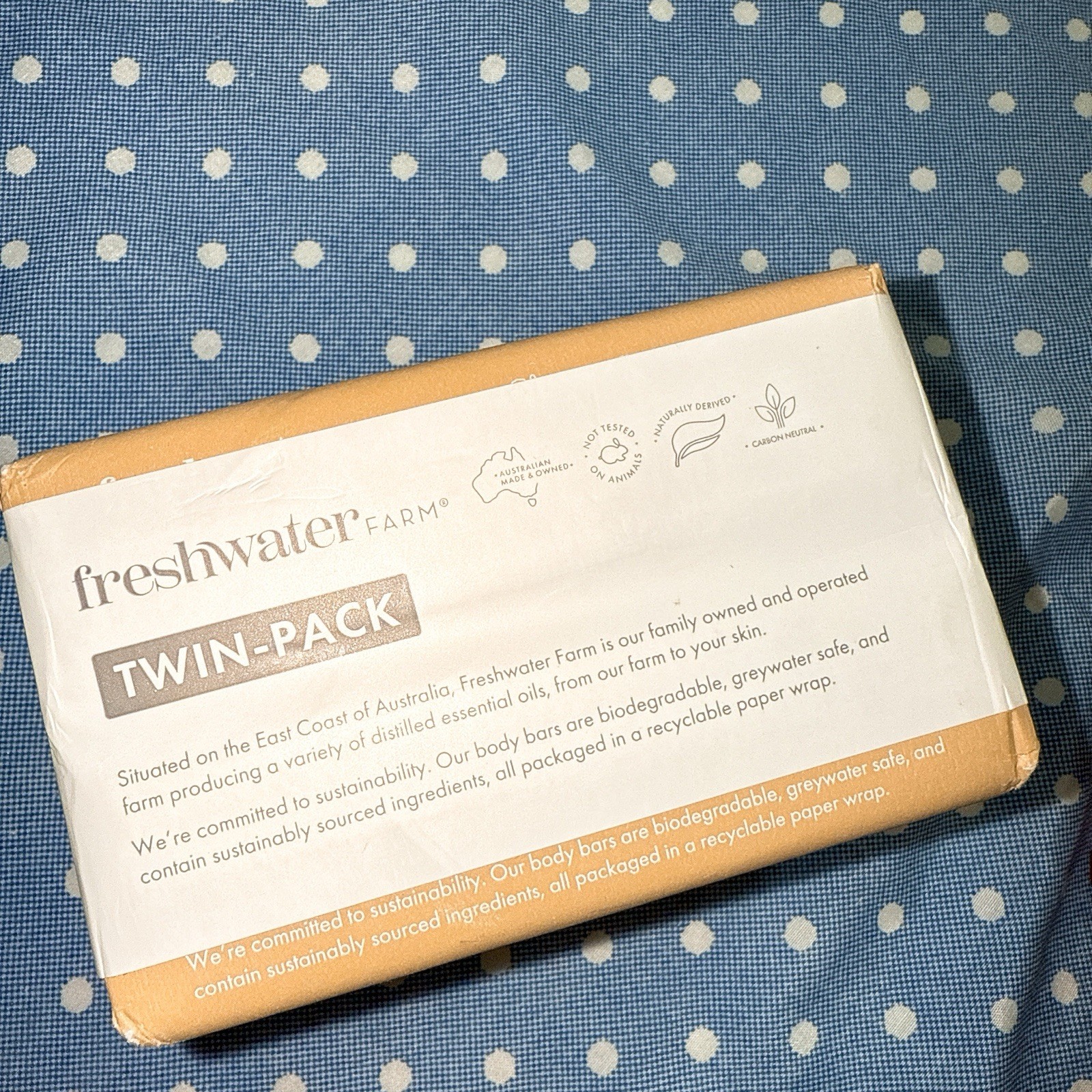 2X Freshwater Farm Australia Natural Soap Bar- Manuka Honey + Vanilla Bean
