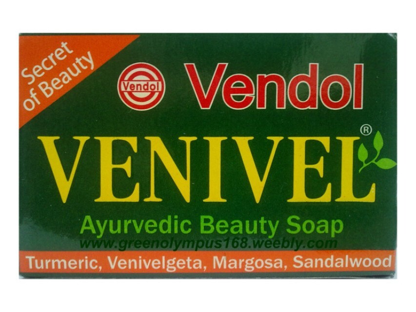 Vendol Venivel Soap Natural Herbal Beauty Skin Ayurvedic Sandalwood Turmeric 2Pc