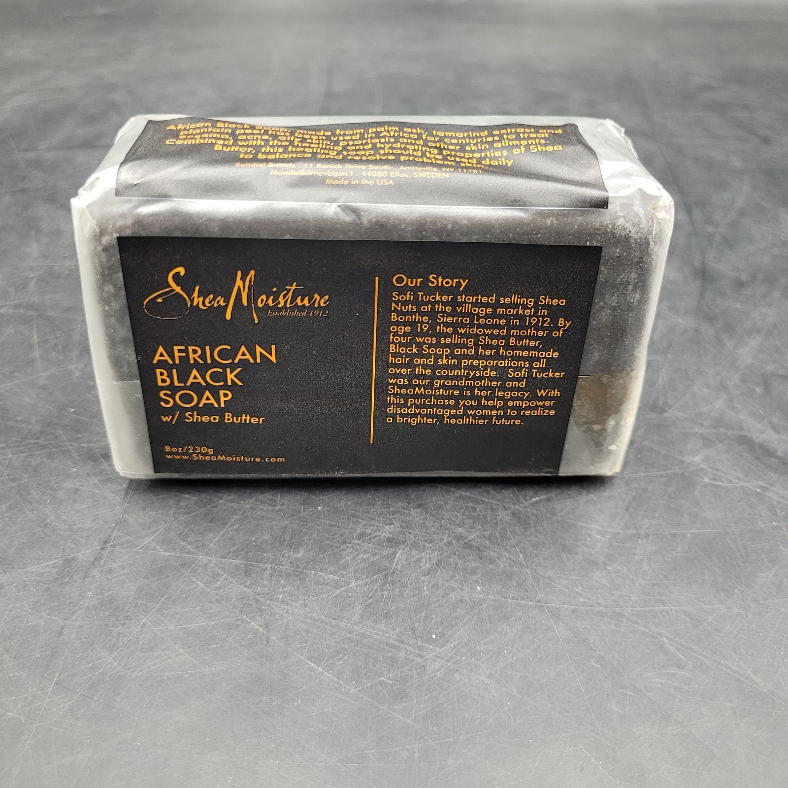 Shea Moisture African Black Soap w/ Shea Butter Acne Troubled Skin 8 oz Bar
