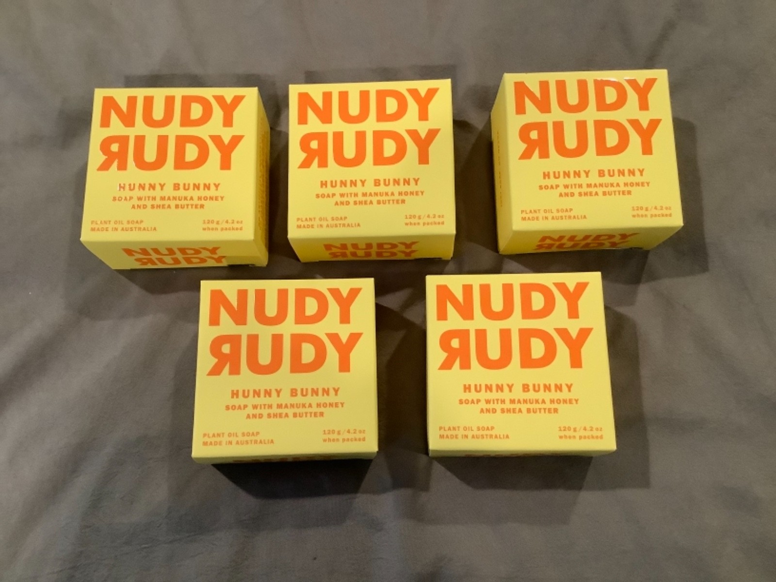 5 Nudy Rudy Hunny Bunny Soap w/ Manuka Honey & Shea Butter 4.2 Oz
