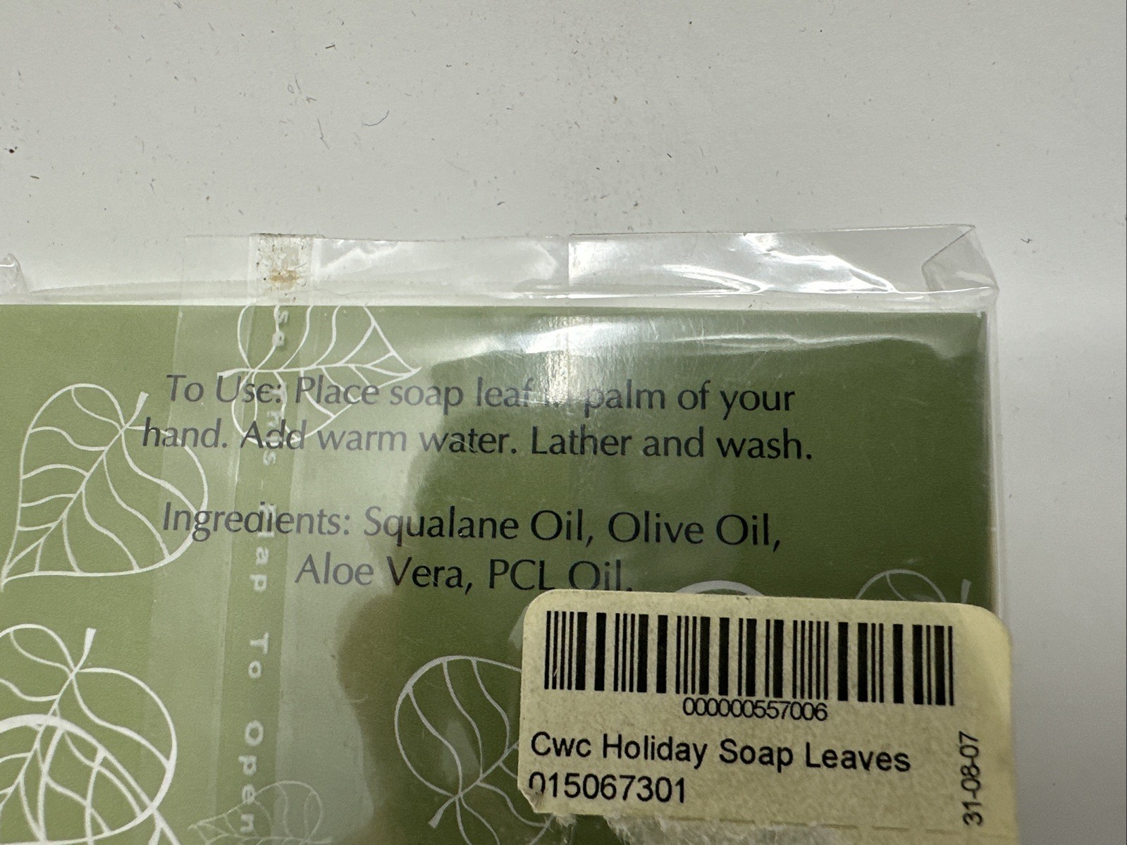 Coldwater Creek Evergreen Scented Soap Leaves Travel or Purse Size Discontinued