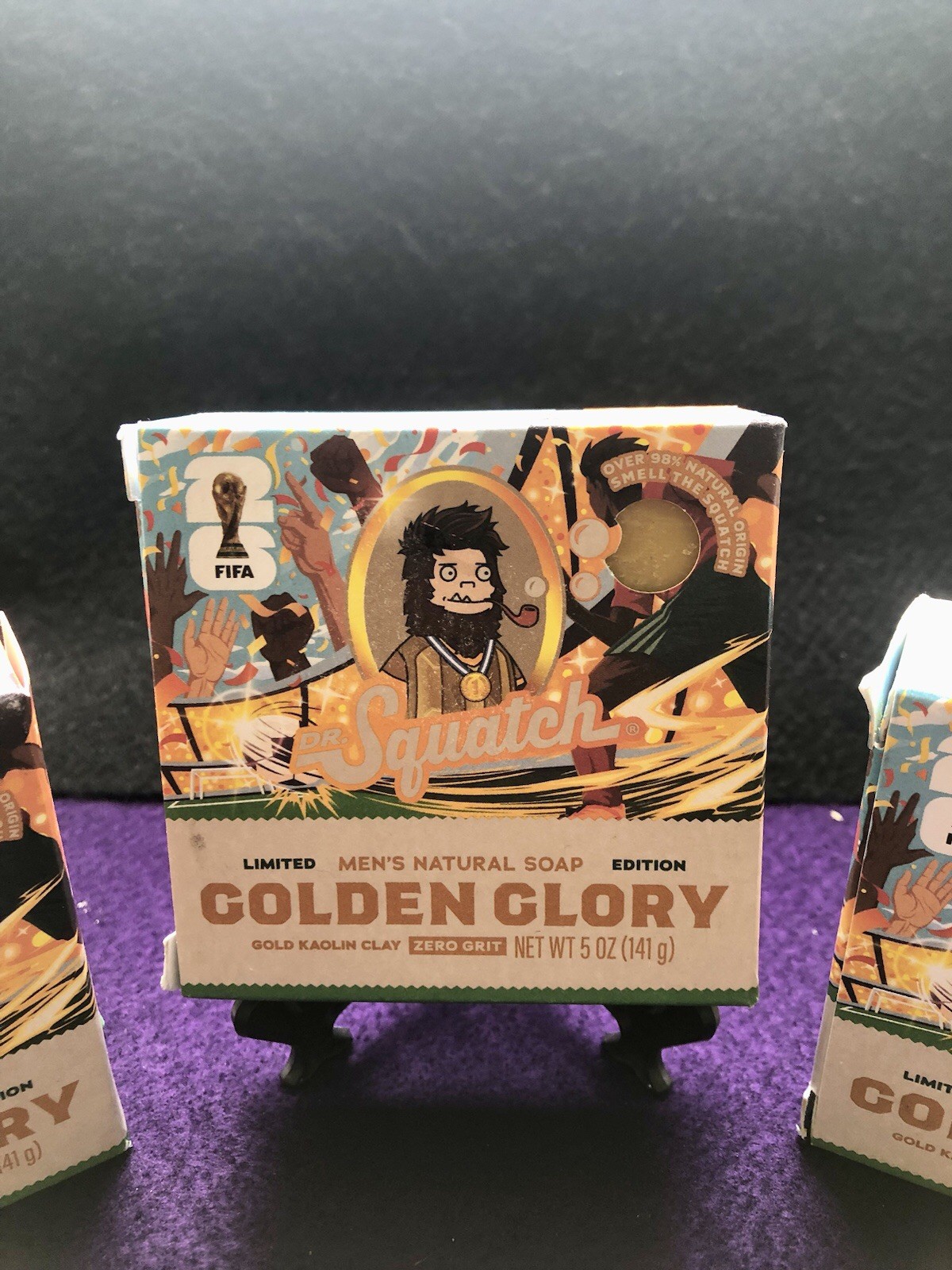 DR. Squatch FIFA Golden Glory Limited edition men’s natural soap￼ 3 Bar Lot🔥HTF