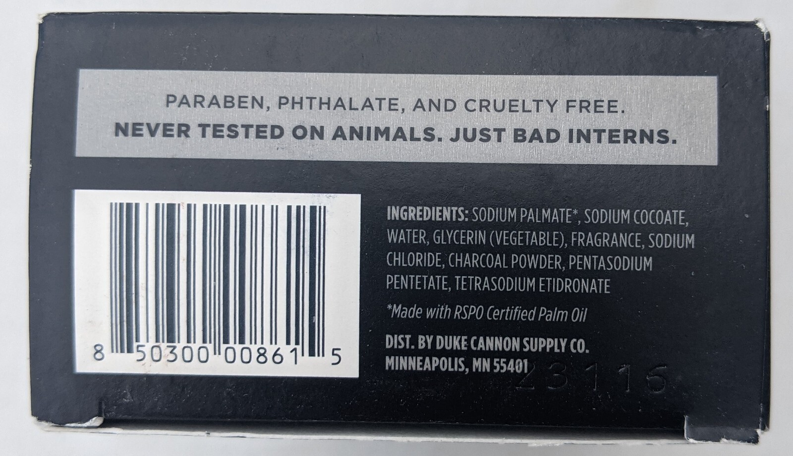 Duke Cannon Soap Lump Of Coal Charcoal Mischief & Shenanigans Bar Soap 10 Oz New
