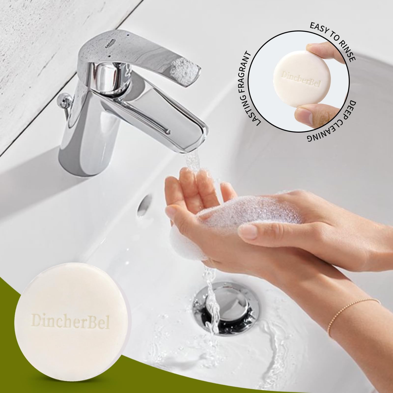 DincherBel 200 Pack 0.5oz Travel Soap, Mini Round Cleansing Bars Soap Bulk Tr…
