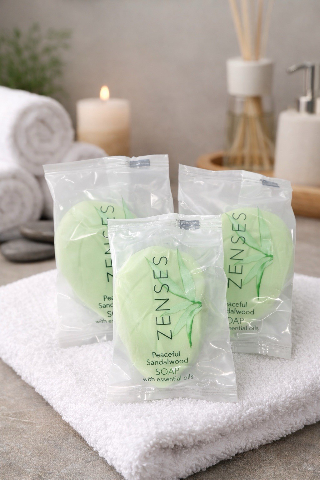25 Pcs Zenses Peaceful Sandalwood Hotel Travel Size Soaps – Choice Hotels