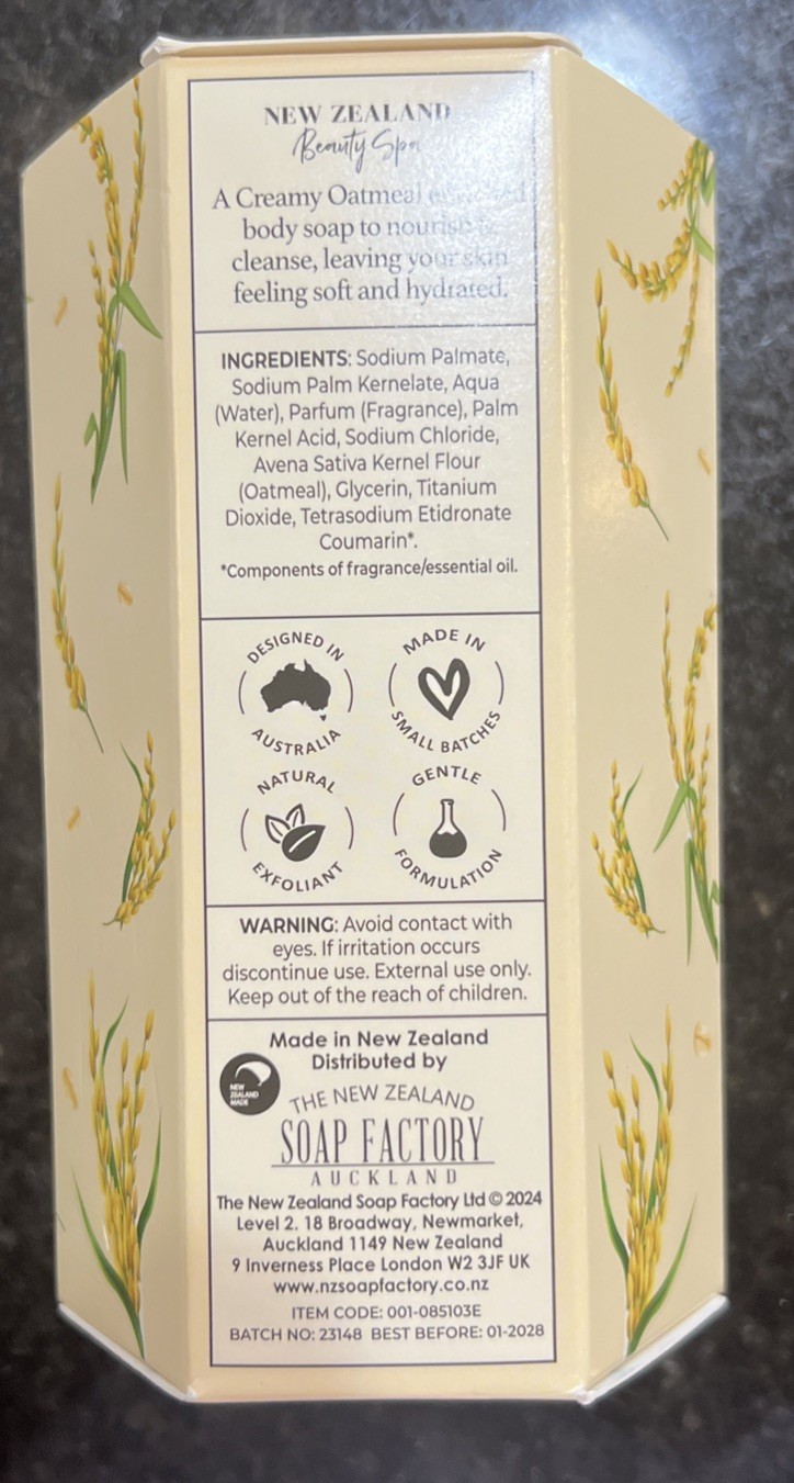 New Zealand Beauty Spa Exfoliating Creamy Oatmeal Soap Bars 5 Pack
