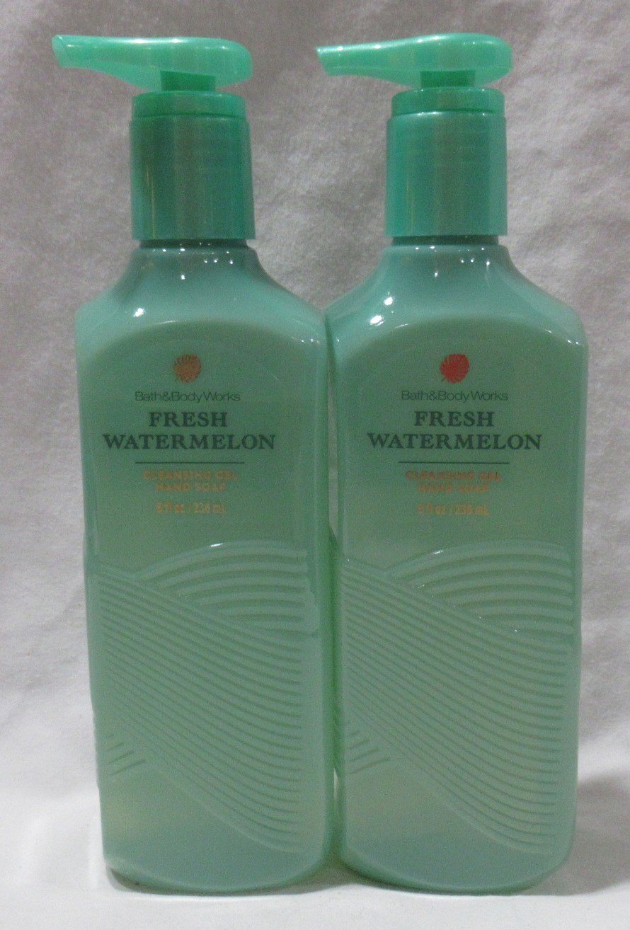 Bath & Body Works Cleansing Gel Hand Soap Lot Set of 2 FRESH WATERMELON