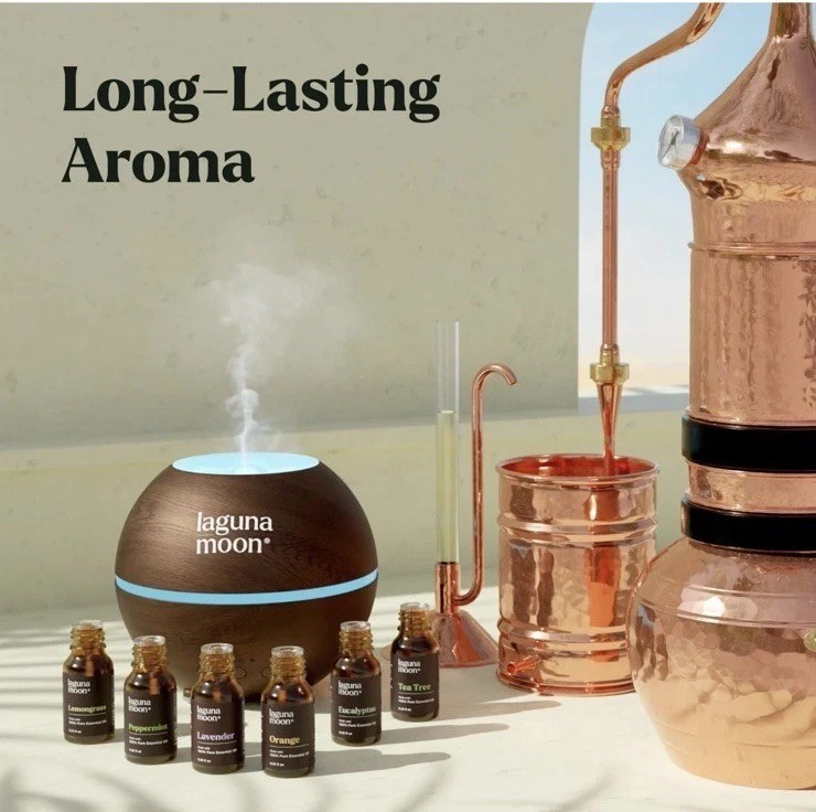 Lagunamoon Essential Oils Aromatherapy Set – 6 0.33 Fl Oz (Pack of 6), Green