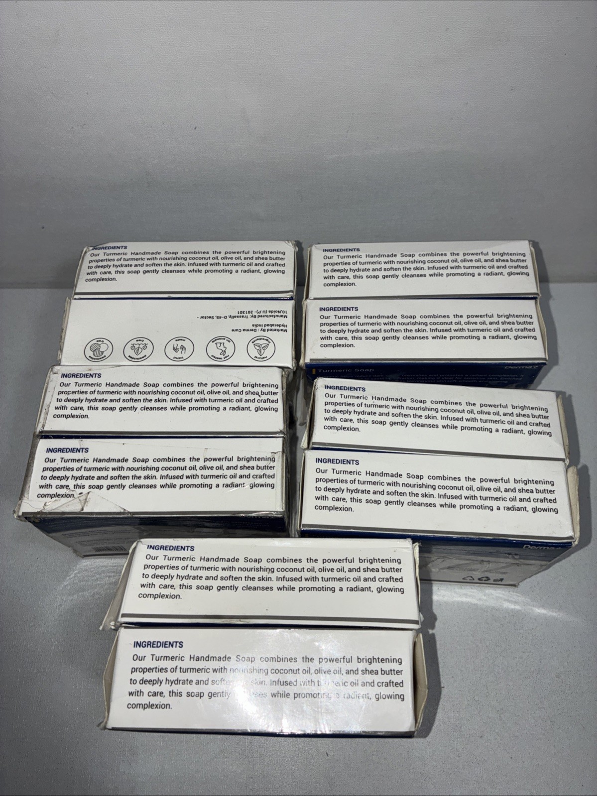 10 New Derma+ Turmeric Soap, 125 G Each, Damaged Boxes