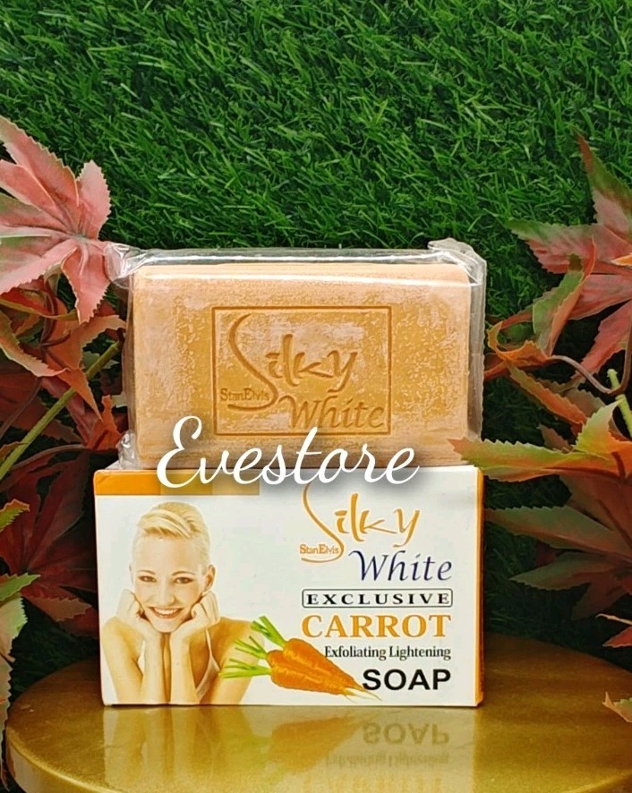 Silky White Exclusive CARROT Exfoliating Lightening Soap 200g (each)