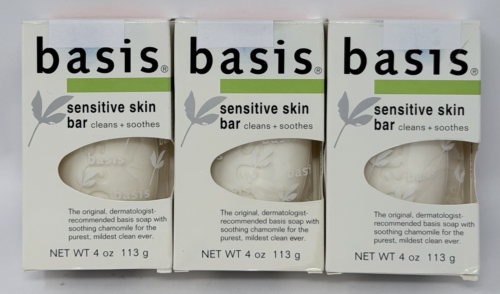 Basis Sensitive Skin Bar 4oz (3 Pack)