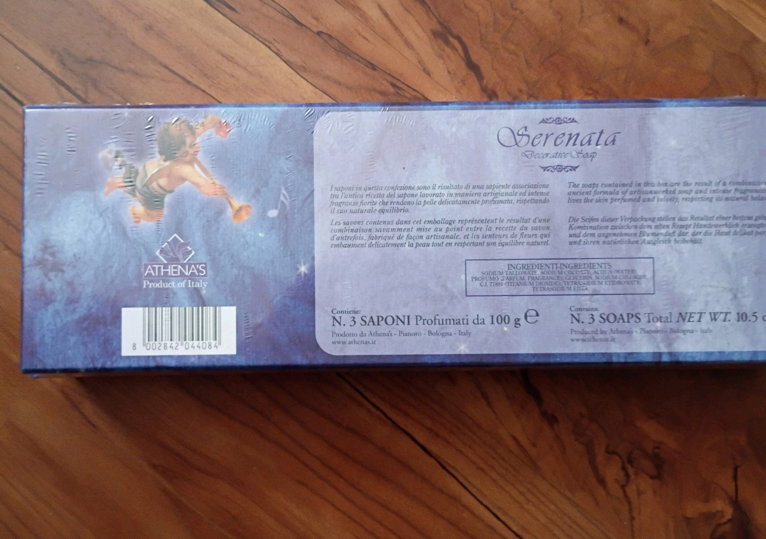 Athena’s Serenata Decorative Soap Angel Scented 3 x 10.5 oz Body & Hands NOS