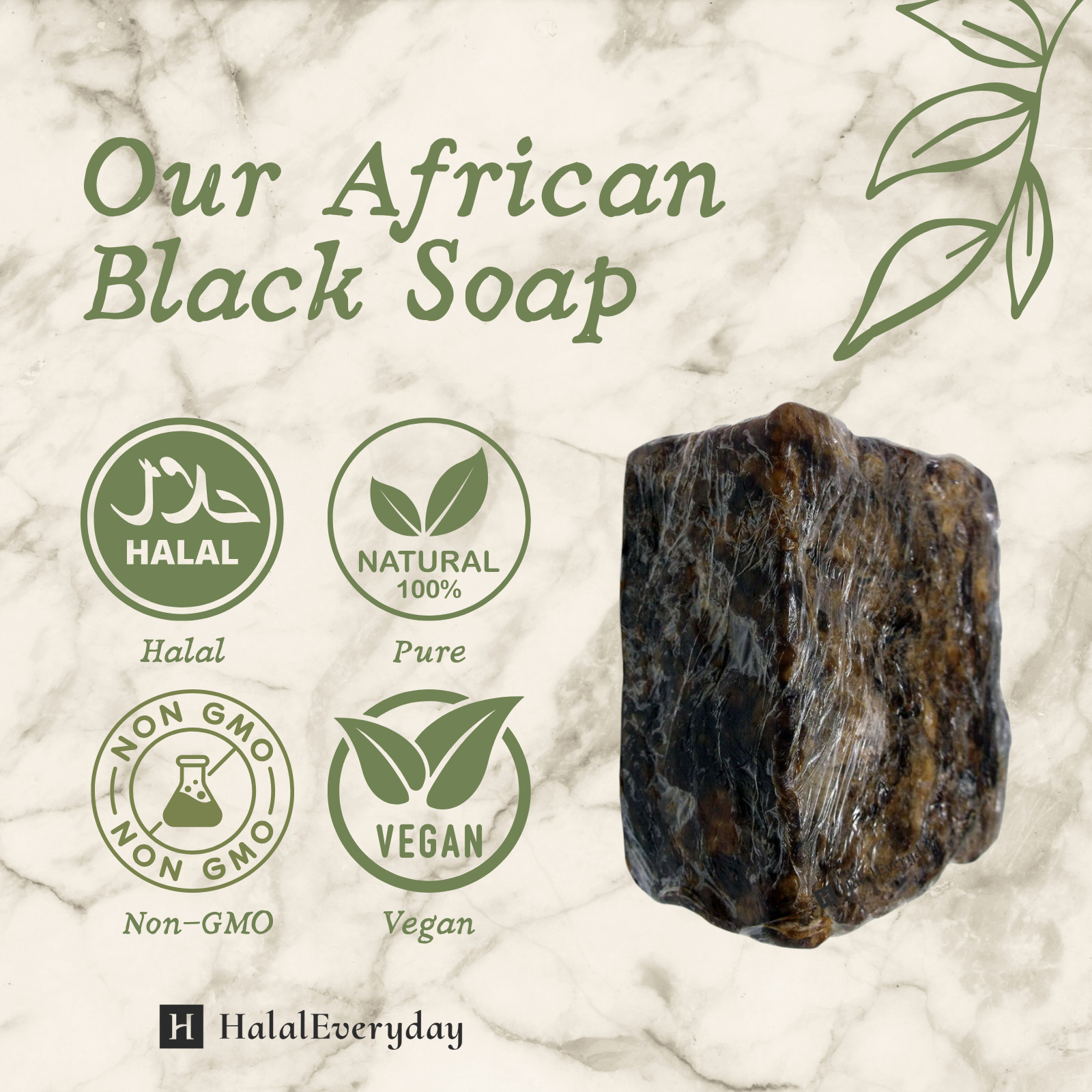 Raw African Black Soap Liquid 1 GALLON 100% Pure Natural Organic Body Face Wash