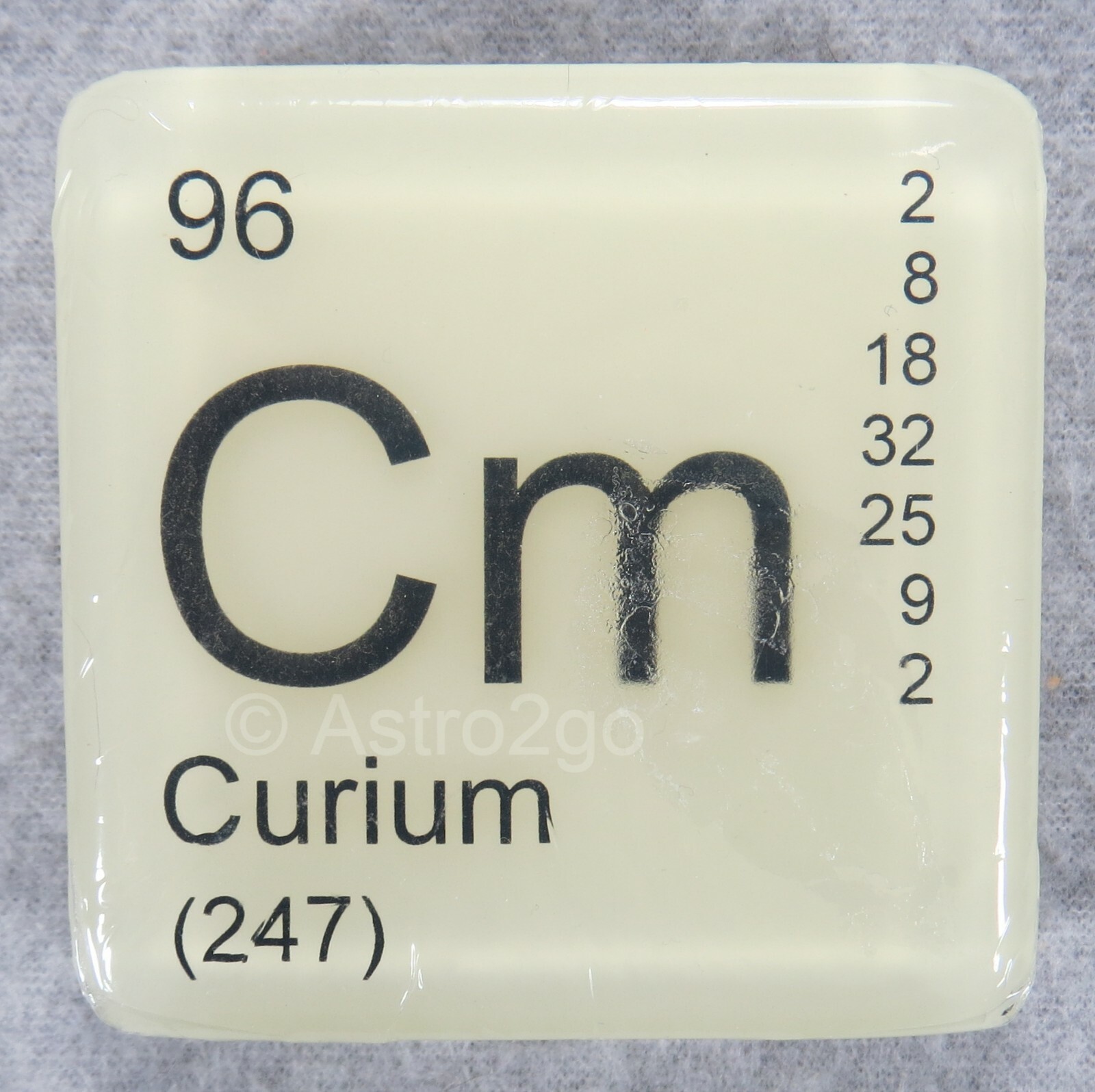 PERIODIC TABLE ELEMENT “Cm” CURIUM NOVELTY GLOW HAND SOAP-4 oz JUST BUBBLY NEW!