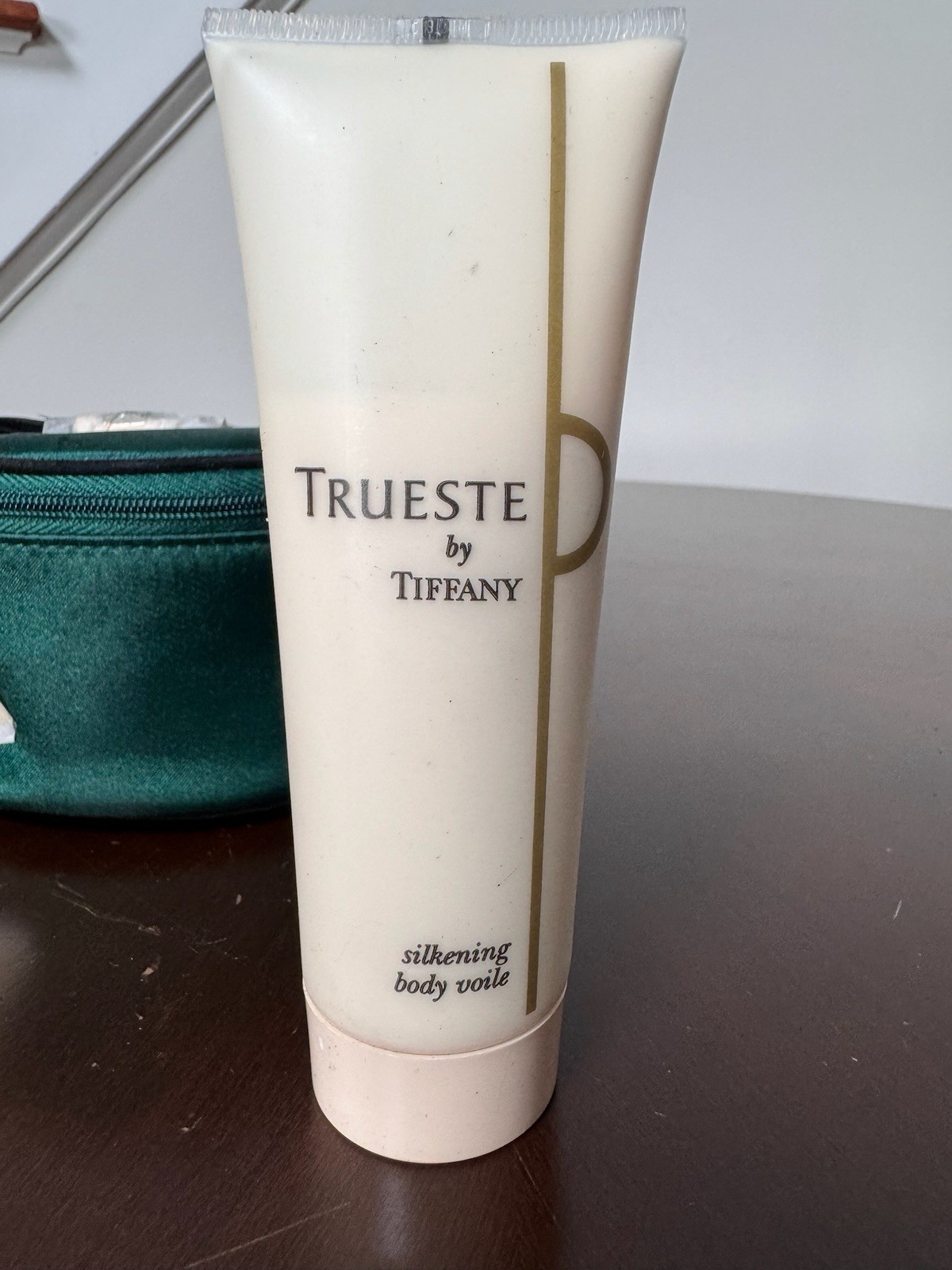 VTG Tiffany & Co. Trueste Silkening Body Voile Lotion & Green Case 80% Full