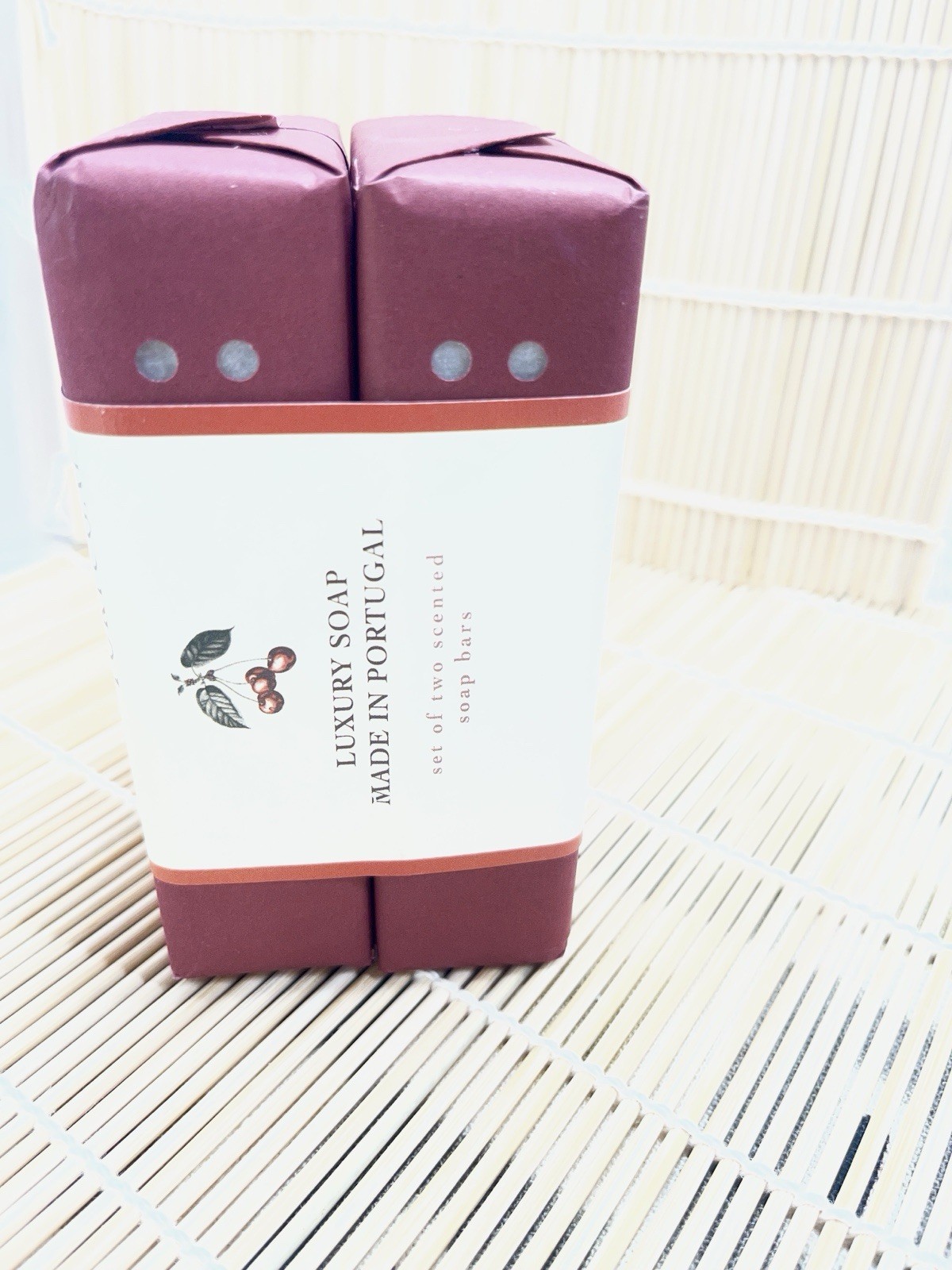 NEW 2 PK Castelbel Cherry Bar Soap LUXURY INTENSE Cherry Vanilla Scent. LTD ED.