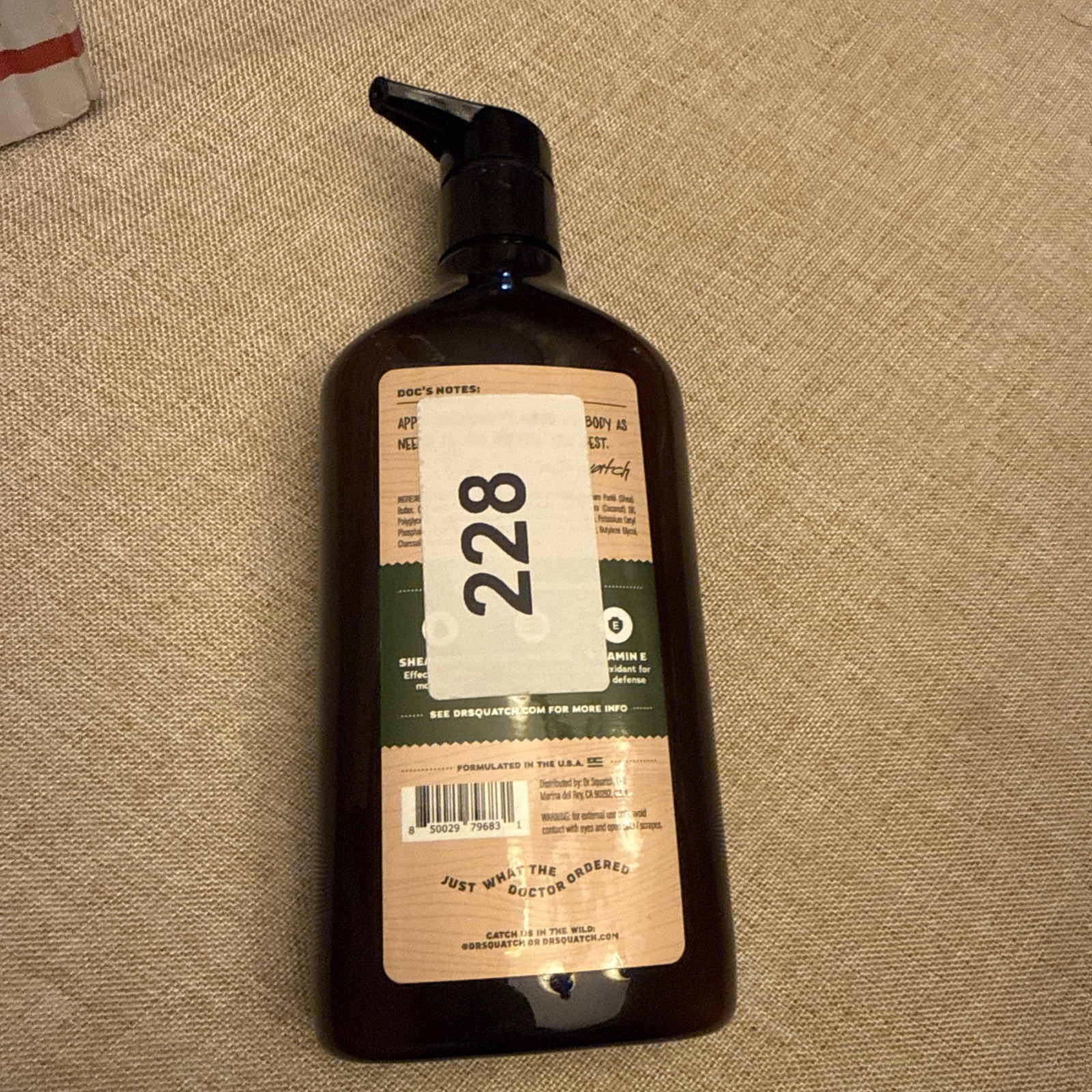 Dr Squatch Natural Hand & Body Lotion Dry Skin | Pine Tar #831