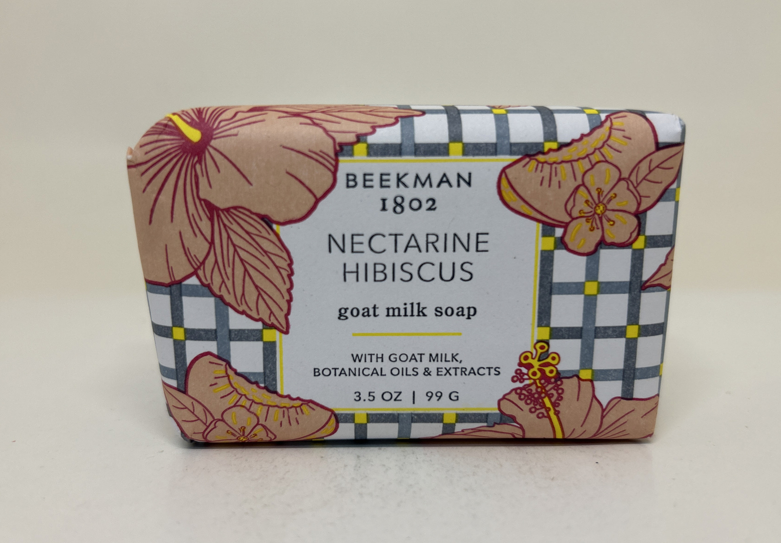 Beekman 1802 Nectarine Hibiscus Pure Goat Milk Bar Soap PALM SIZE 3.5 oz NEW