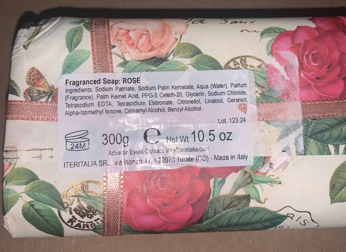 6x Sapone Original Rose Scented 10.5 Oz Soap Bars