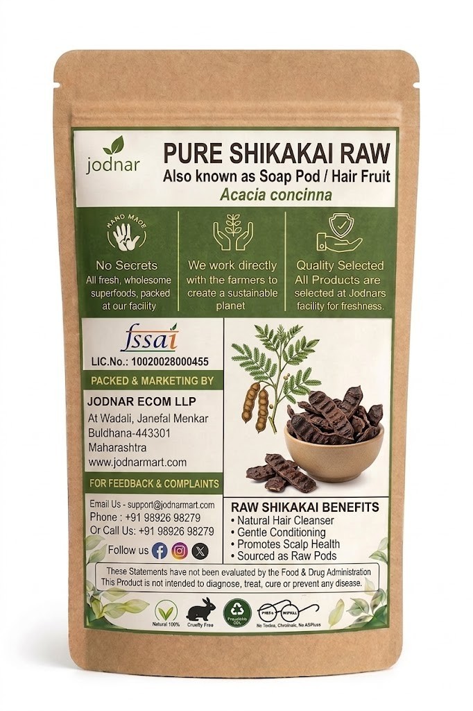 Jodnar Pure Shikakai Raw Pods 100g Natural Acacia Concinna Soap Pod Hair Wash
