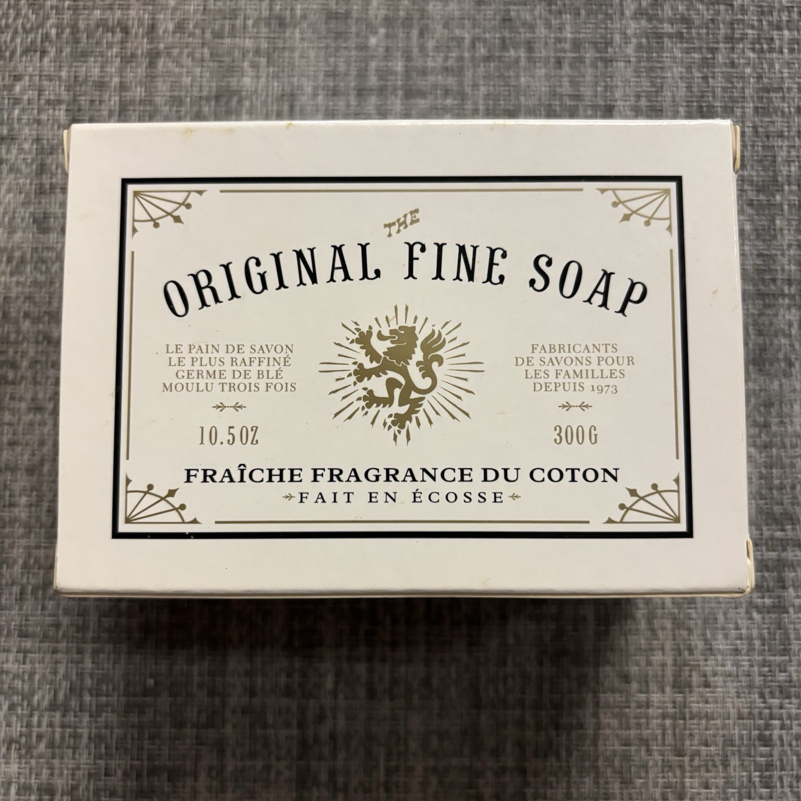 RARE New Scottish Fine Soap Fresh Cotton Scent Bar Soap 10.5oz Triple Milled
