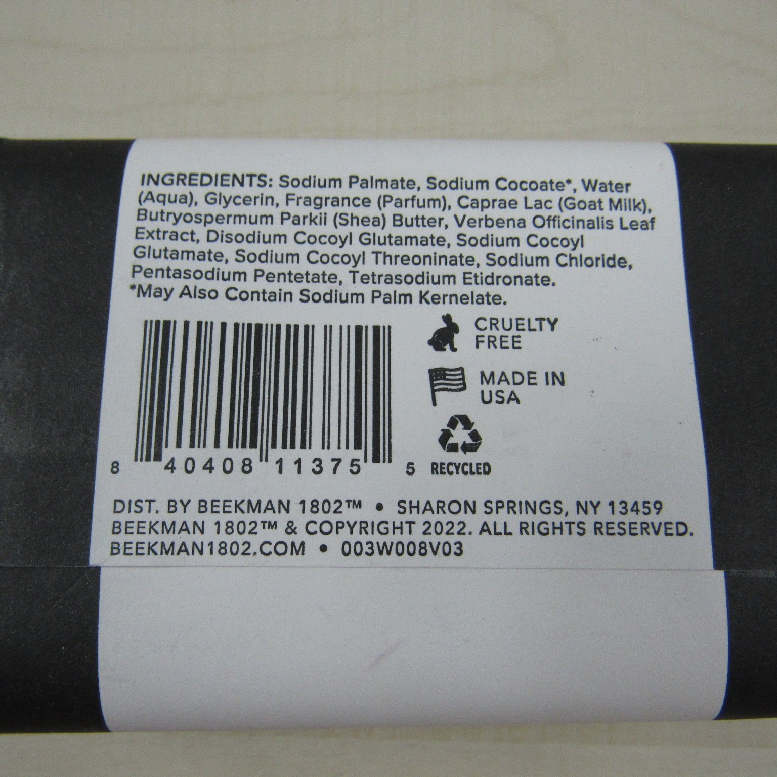 Beekman 1802 Goat Milk Soap Fresh Air Bar 9 oz New Made USA