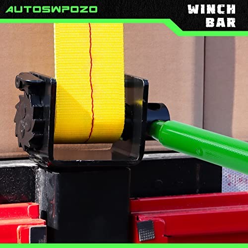 Winch Bar, Combination Winch Bars with Square Head for Flatbed Trailer Green-1P