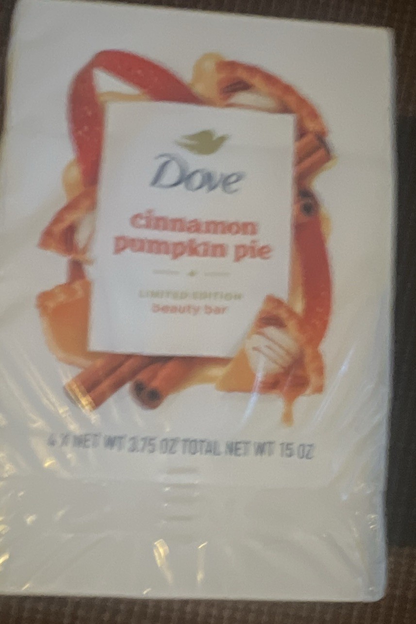 Dove Cinnamon Pumpkin Pie Limited Edition Beauty Bar Soap 4 Bars 3.75 oz 15 oz