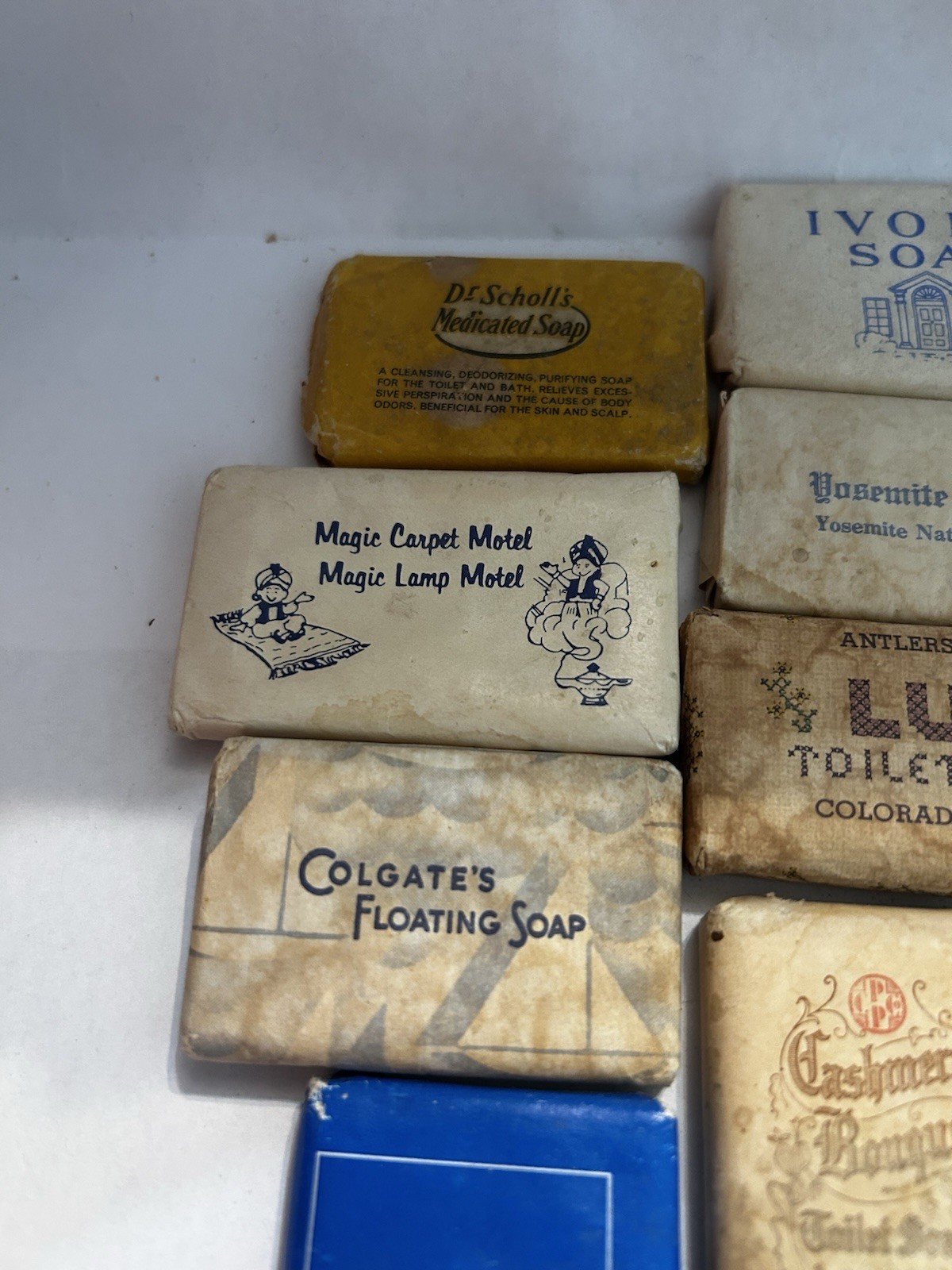 Lot of 18 Hotel Travel Size Mini Bar Bath Soaps Vintage