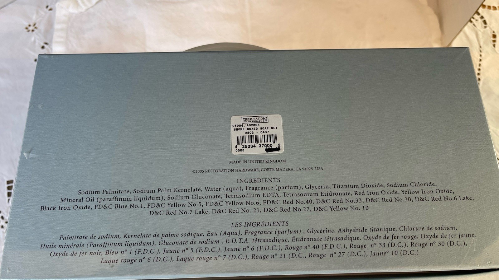 Discontinued Soap Set Restoration Hardware Shore Set Bars 6x 5.3 Oz NOS