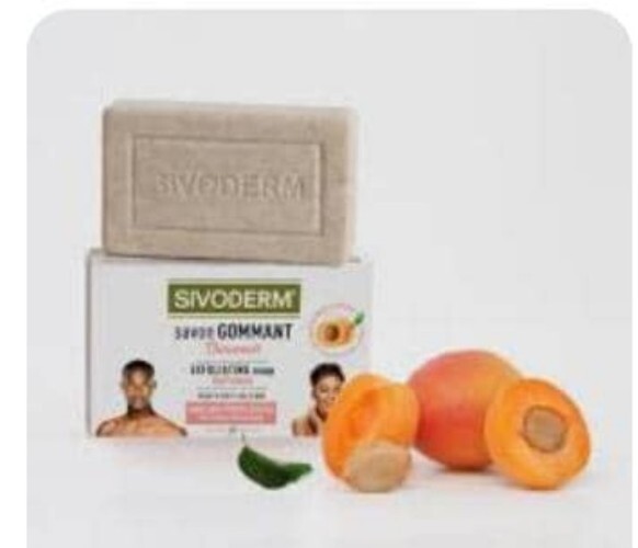 1×Sivoderm Face,Body Exfoliati Softeness Soap with Apricot Kernels 120g 4.23oz