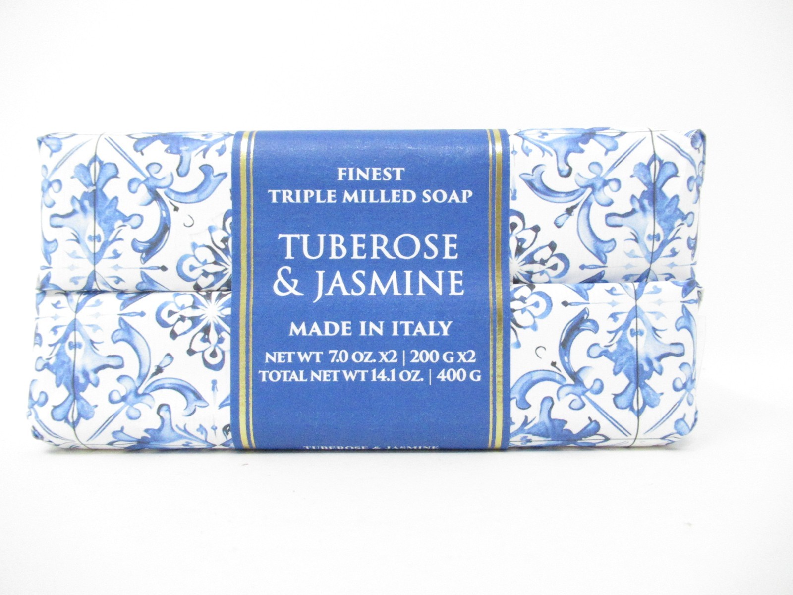 Hopificio Italian Luxury Bath Bar Soap 2 Pk Tuberose Jasmine scent 14.1oz total