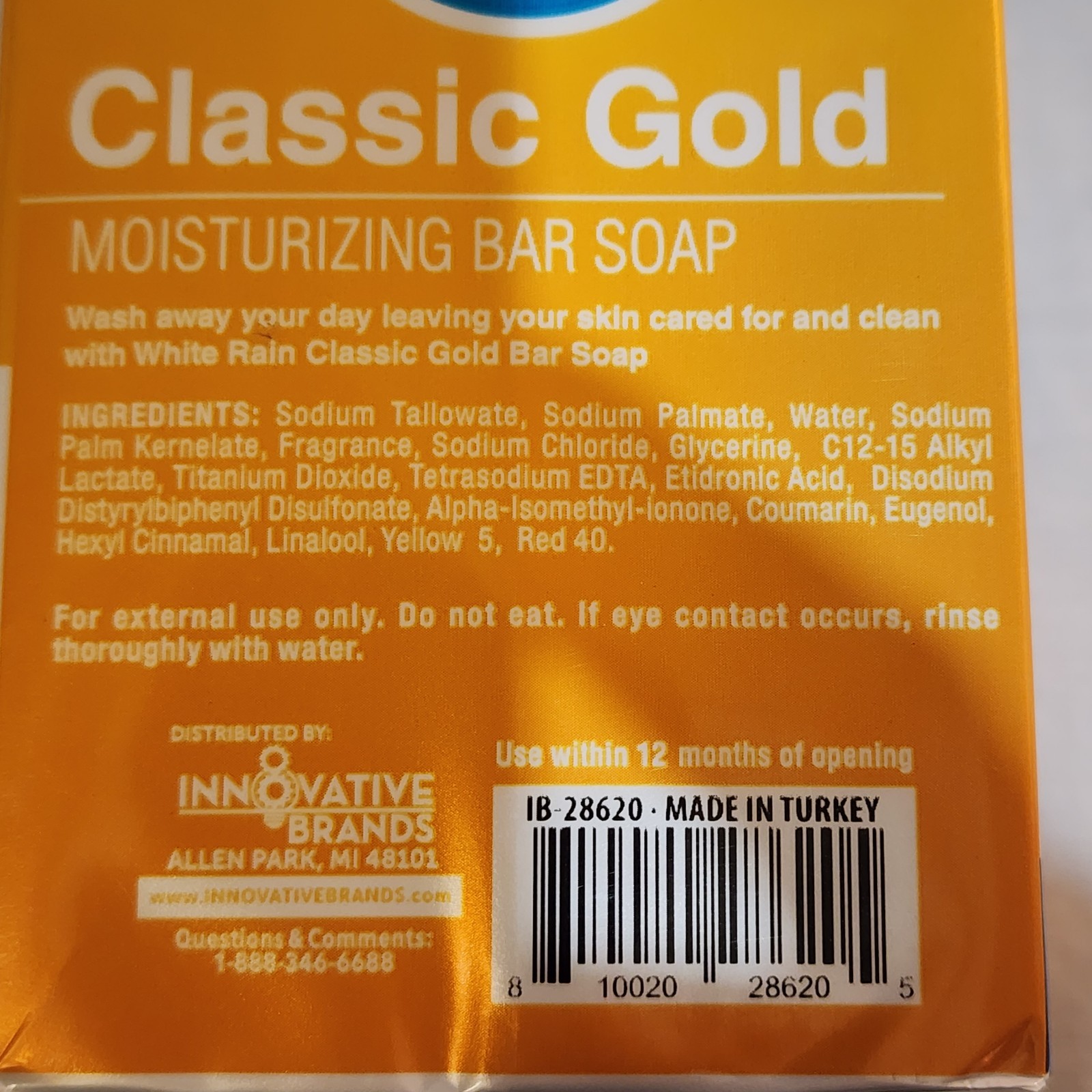 White Rain Classic Gold Bar Moisturizing Bar Soap 2 Bars Twin Pack New