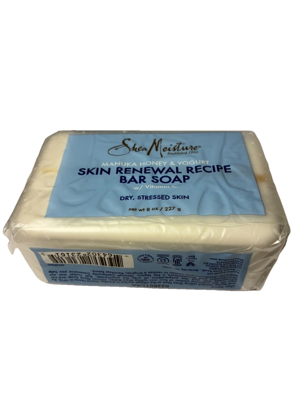 Shea Moisture Manuka Honey & Yogurt Skin Renewal Recipe W/ Vitamin C Bar Soap