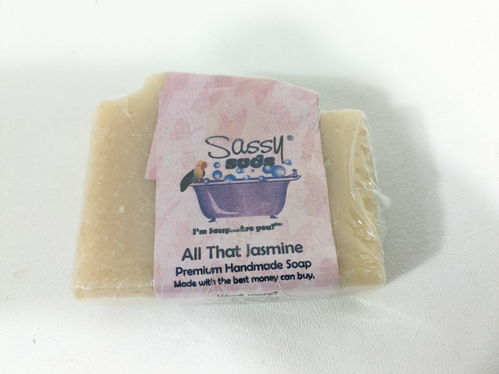 Sassy Suds Bath Soap Bar Soap All That Jasmine Premium Handmade Soap New Sealed