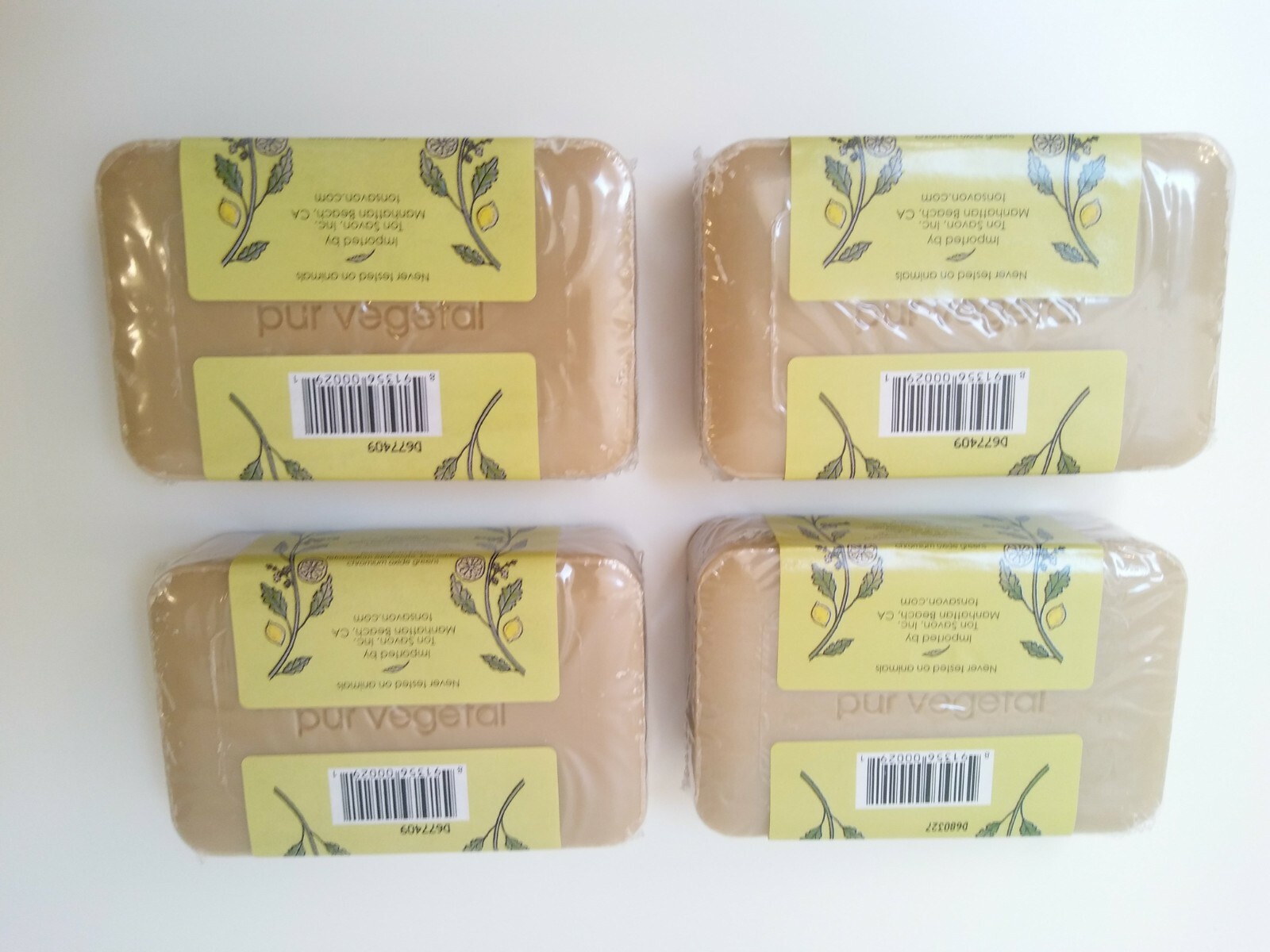 4 X Trader Joe’s Bisous de Provence Lemon Verbena Triple Milled Soap Shea Butter