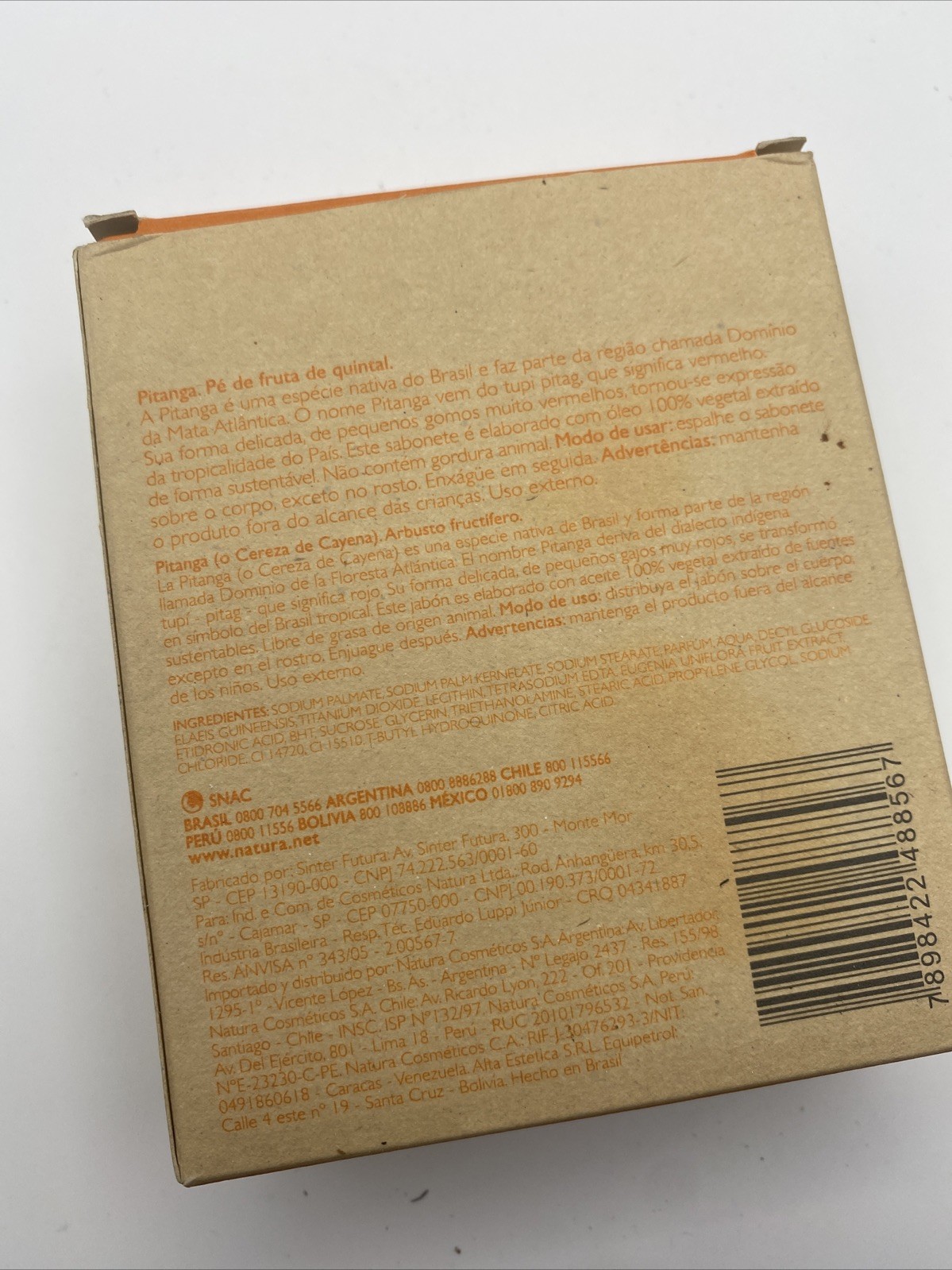 Natura Ekos Bar Soaps Set of 2 Maraca Castanha Cumaru Pitanga NEW in Box 150g