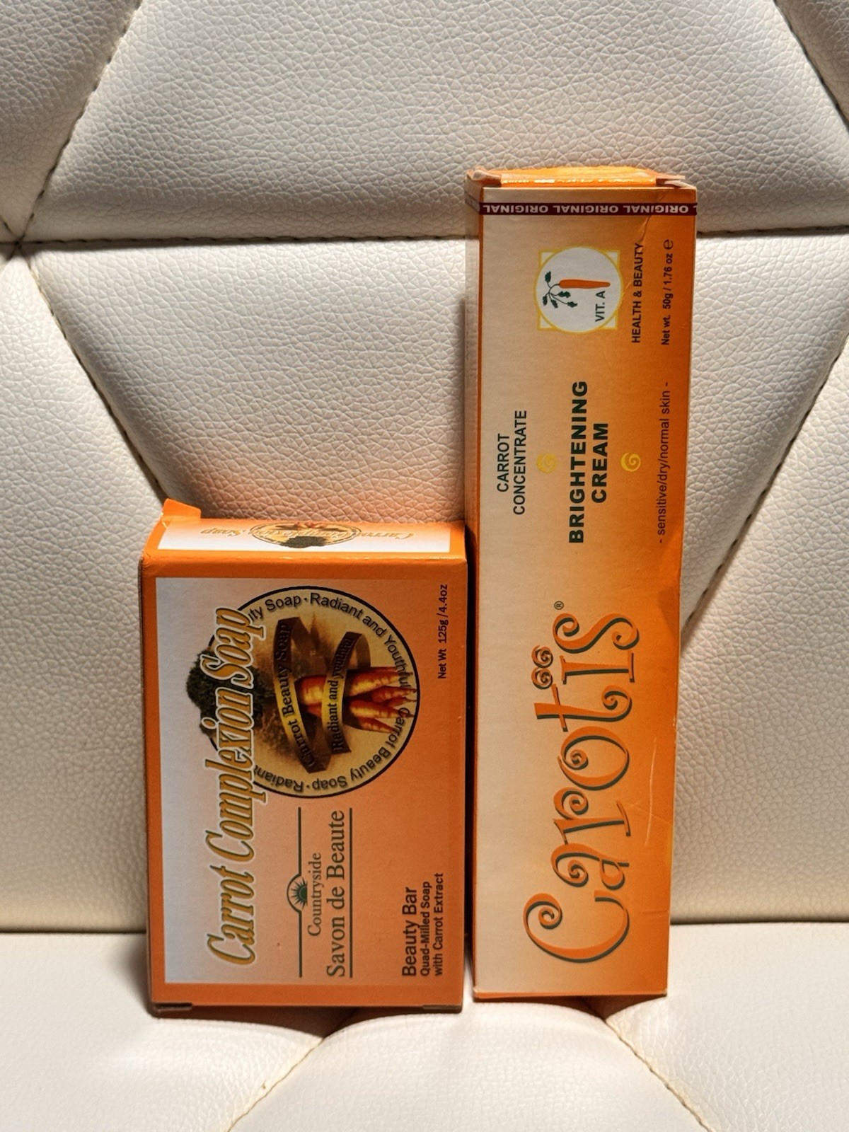 Carrot complexion soap With A Carotis Brightening Cream Perfect Combo.