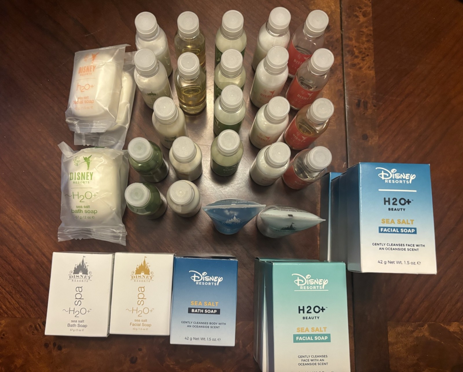 Disney Resorts Bath Soap Bar, lotion & Shampoo / Conditioner h2o sea salt spa